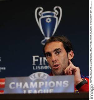 Diego Godin (Atletico Madrid) at press conference before the Champions League final match. xFOTOxCHEMAxREYx 
