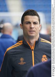 May 20, 2014 - Madrid, Spain - Cristiano Ronaldo of Real Madrid during interviews with media after a training session for Champions League Final at Valdebebas training ground in Madrid, Spain Real Madrid Training Session  - ZUMAg15