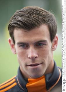 May 20, 2014 - Madrid, Spain - Gareth Bale of Real Madrid during interviews with media after a training session for Champions League Final at Valdebebas training ground in Madrid, Spain Real Madrid Training Session  - ZUMAg15