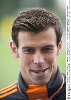 May 20, 2014 - Madrid, Spain - Gareth Bale of Real Madrid during interviews with media after a training session for Champions League Final at Valdebebas training ground in Madrid, Spain Real Madrid Training Session  - ZUMAg15