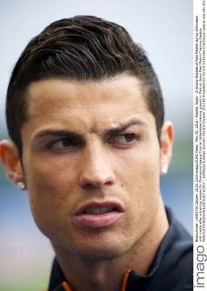 May 20, 2014 - Madrid, Spain - Cristiano Ronaldo of Real Madrid during interviews with media after a training session for Champions League Final at Valdebebas training ground in Madrid, Spain Real Madrid Training Session  - ZUMAg15