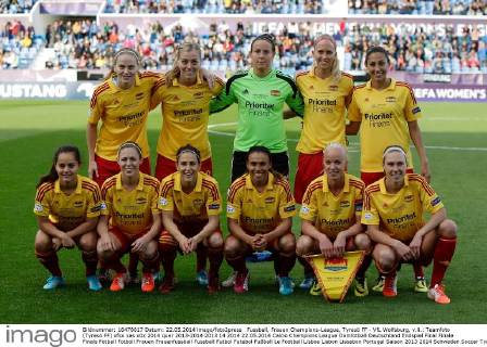 Fussball, Frauen Champions-League, Tyresö FF - VfL Wolfsburg, v.li.: Teamfoto (Tyresö FF) xfsx