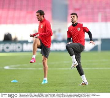 Atletico s David Villa during training Atletico Madrid Training Session - Champions League Final - Stadium of Light - Lisbon - Portugal - 23 05 2014 - Pic DavidKlein Sportimage EDITORIAL USE ONLY. No use with unauthorised audio, video, data, fixture lists, club league logos or live services. Online in-match use limited to 120 images, no video emulation. No use in betting, games or single club league player publications.