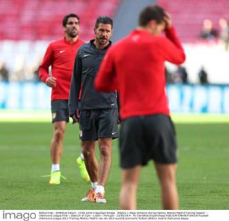 Atletico s Diego Simeone during training Atletico Madrid Training Session - Champions League Final - Stadium of Light - Lisbon - Portugal - 23 05 2014 - Pic DavidKlein Sportimage EDITORIAL USE ONLY. No use with unauthorised audio, video, data, fixture lists, club league logos or live services. Online in-match use limited to 120 images, no video emulation. No use in betting, games or single club league player publications.