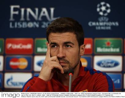 LISBON, PORTUGAL - MAY 23: UEFA Champions League Final - Previews MD-1 at Estadio da Luz on May 23, 2014 in Lisbon, Gabi - Gabriel Fernandez Arenas