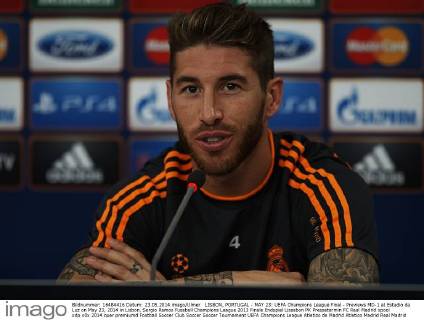 LISBON, PORTUGAL - MAY 23: UEFA Champions League Final - Previews MD-1 at Estadio da Luz on May 23, 2014 in Lisbon, Sergio Ramos