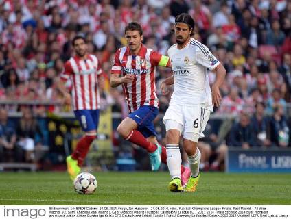 24.05.2014, xjhx, Fussball Champions League Finale, Real Madrid - Atletico Madrid, v.l. Sami Khedira (Real Madrid), Gabi (Atletico Madrid)