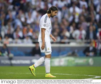 Sami KHEDIRA (MAD) konnte den entscheidenden Kopfball zum 0:1 nicht verhindern und ist nach dem Tor enttaeuscht. Fussball international UEFA Championsleague FINALE 2014: Real Madrid CF - Club Atletico de Madrid im Estadio do Lisboa e Benfica in Lissabon, Portugal am 24.05.2014,