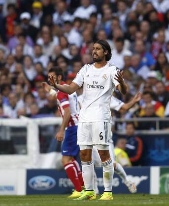 Sami Khedira (Real Madrid CF 6) upset during the final of the Champions league between Real Madrid and Atletico Madrid, Estadio da Luz in Lisbon on May 24., 2014. Real Madrid gegen Atletico Madrid im Finale der Champions League, Saison 2013 2014 am 24. Mai 2014.