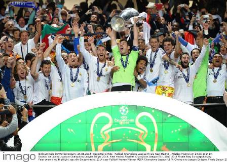 Fußball Champions League Finale Real Madrid - Atletico Madrid am 24.05.2014 im Estadio da Luz in Lissabon Champions League Sieger 2014: Real Madrid