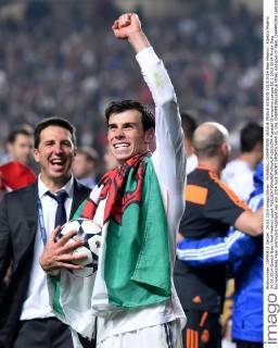 FUSSBALL CHAMPIONS LEAGUE FINALE SAISON 2013 2014 Real Madrid - Atletico Madrid 24.05.2014 Gareth Bale (Real Madrid) jubelt 
