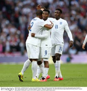 England s Daniel Sturridge celebrates scoring his sides opening goal England v Peru - International Friendly - Wembley Stadium- London - England - 30 05 2014 - Pic David Klein Sportimage EDITORIAL USE ONLY. No use with unauthorised audio, video, data, fixture lists, club league logos or live services. Online in-match use limited to 120 images, no video emulation. No use in betting, games or single club league player publications.