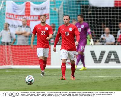 England s Wayne Rooney looks on dejected after Ecuador s opening goal England v Ecuador - International Friendly - Sun Life Stadium- Miami - USA - 04 06 2014 - Pic David Klein Sportimage EDITORIAL USE ONLY. No use with unauthorised audio, video, data, fixture lists, club league logos or live services. Online in-match use limited to 120 images, no video emulation. No use in betting, games or single club league player publications.