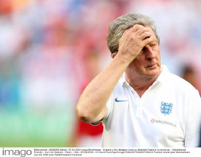 England s Roy Hodgson looks on dejected England vs Honduras - International Friendly - Sun Life Stadium - Miami - USA - 07 06 2014 - Pic David Klein Sportimage EDITORIAL USE ONLY. No use with unauthorised audio, video, data, fixture lists, club league logos or live services. Online in-match use limited to 120 images, no video emulation. No use in betting, games or single club league player publications.