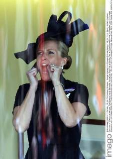 Image licensed to i-Images Picture Agency. 19 06 2014. Ascot, United Kingdom. Countess of Wessex cheers on The Queen s horse Estimate during the Gold Cup at Ladies Day at Royal Ascot Picture by Stephen Lock i-Images StephenxLockx xi-Images IIM-2487-0052