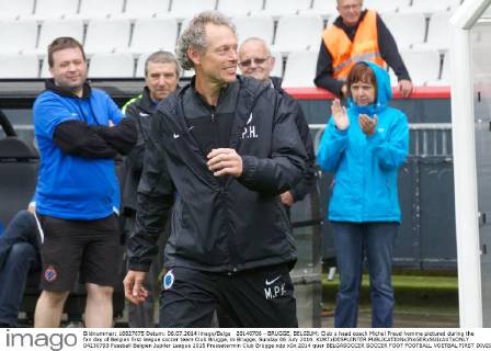 20140706 - BRUGGE, BELGIUM: Club s head coach Michel Preud homme pictured during the fan day of Belgian first league soccer team Club Brugge, in Brugge, Sunday 06 July 2014. KURTxDESPLENTER 04230793