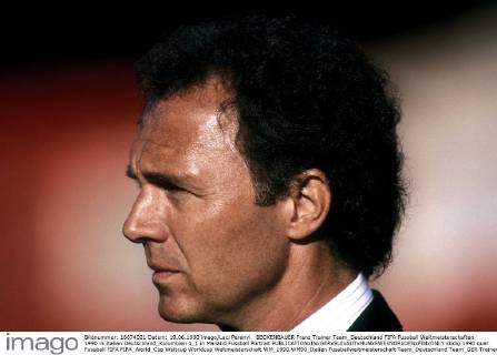 BECKENBAUER Franz Trainer Team_Deutschland FIFA Fussball Weltmeisterschaften 1990 in Italien Deutschland_Kolumbien 1_1 in Mailand Fussball Portrait