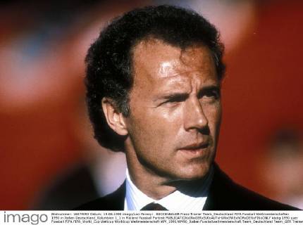 BECKENBAUER Franz Trainer Team_Deutschland FIFA Fussball Weltmeisterschaften 1990 in Italien Deutschland_Kolumbien 1_1 in Mailand Fussball Portrait