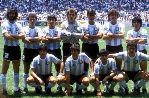MANNSCHAFT TEAM ARGENTINIEN Finale ARGENTINIEN-DEUTSCHLAND am 29.06.1986 in Mexico Stadt im Azteken Stadion 3 : 2 FIFA Fussball Weltmeisterschaften 1986 in Mexico 