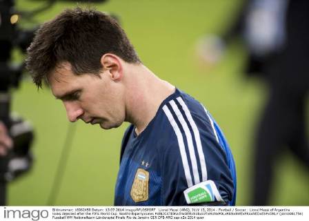Lionel Messi (ARG), JULY 13, 2014 - Football Soccer : Lionel Messi of Argentina looks dejected after the FIFA World Cup Noxthirdxpartyxsales (ptmb061756)