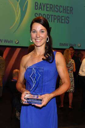Stefanie Böhler Bayerische Sportpreis 2014 Ehrung, Auszeichnung. Preis BMW-Welt München 19. Juli 2014