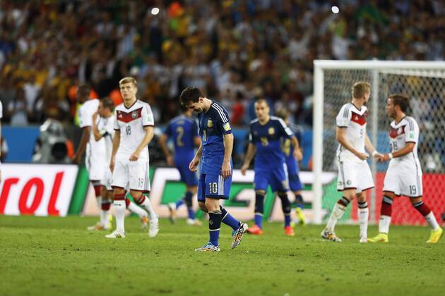 Lionel Messi (ARG), JULY 13, 2014 - Football Soccer : Lionel Messi of Argentina looks dejected after missing a free kick during the FIFA World Cup Brazil 2014 Final match between Germany and Argentina at the Maracana stadium in Rio de Janeiro, Brazil. NOxTHIRDxPARTYxSALES. (heha013681)