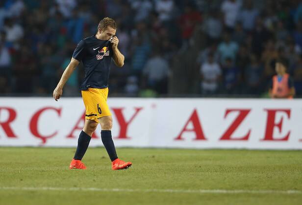 SOCCER - CL, Karabag vs RBS BAKU,AZERBAIJAN,30.JUL.14 - SOCCER - UEFA Champions League, qualifying, Karabag Agdam FK vs Red Bull Salzburg. Image shows Christian Schwegler (RBS). 