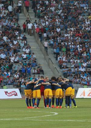 SOCCER - CL, Qarabag vs RBS BAKU,AZERBAIJAN,30.JUL.14 - SOCCER - UEFA Champions League, qualifying, Qarabag Agdam FK vs Red Bull Salzburg. Image shows the team of Red Bull Salzburg.