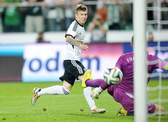 Torjubel JAKUB KOSECKI CL Quali Legia Warsaw - Celtic Glasgow Torjubel JAKUB KOSECKI 20140730LUK152