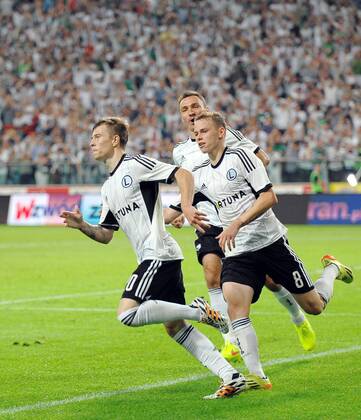 Torjubel JAKUB KOSECKI CL Quali Legia Warsaw - Celtic Glasgow Torjubel JAKUB KOSECKI 20140730LUK159