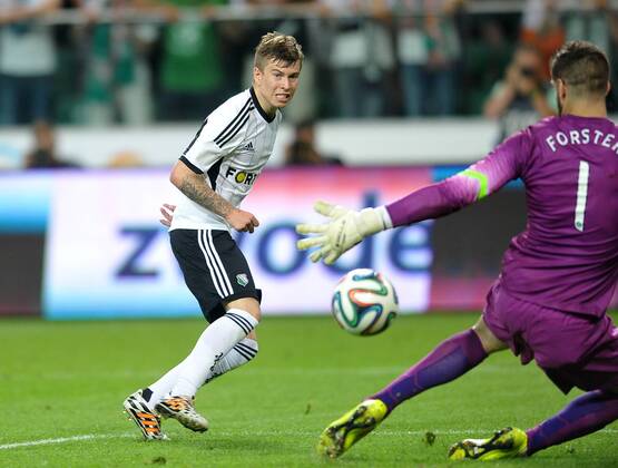 Torjubel JAKUB KOSECKI Fraser Forster CL Quali Legia Warsaw - Celtic Glasgow Torjubel JAKUB KOSECKI Fraser Forster  20140730LUK151