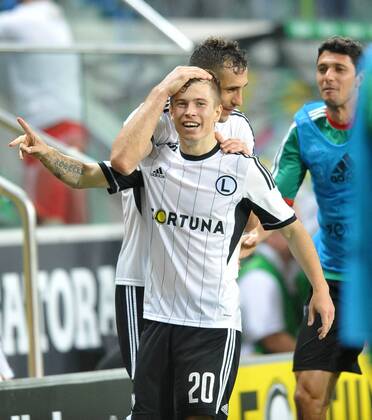 Torjubel JAKUB KOSECKI CL Quali Legia Warsaw - Celtic Glasgow Torjubel JAKUB KOSECKI  20140730LUK154