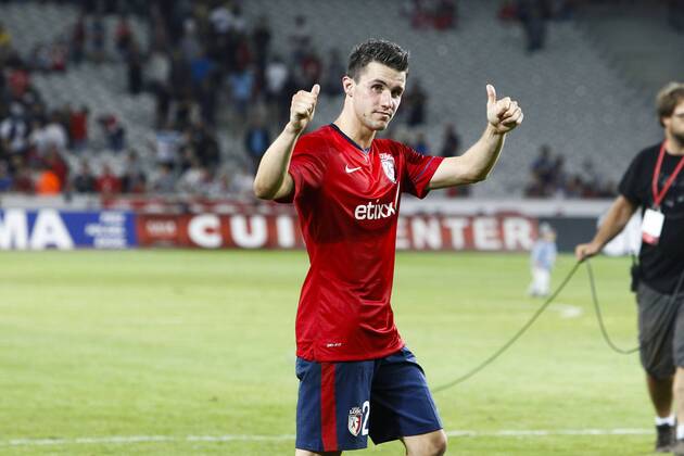 Sebastien Corchia (Lille) FOOTBALL : LOSC vs Grasshopper Club Zurich - 3eme tour preliminaire - Ligue des Champions - 05 08 2014 GwendolineLeGoff Panoramic 