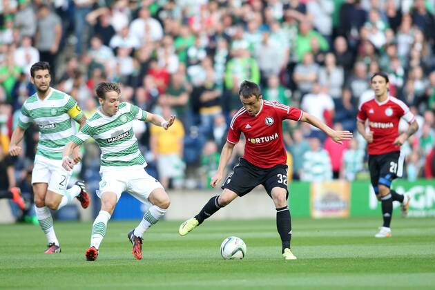 UEFA CHAMPIONS LEAGUE SECOND LEG THIRD ROUND QUALIFICATION MATCH IN EDINBURGH: CELTIC GLASGOW - LEGIA WARSAW S JOHANSEN MIROSLAV RADOVIC  D09R0696
