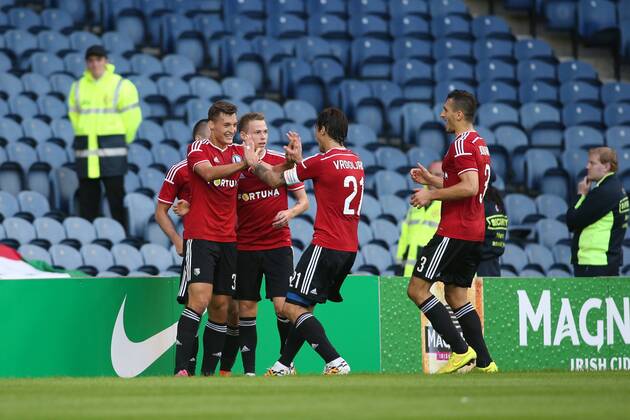 UEFA CHAMPIONS LEAGUE SECOND LEG THIRD ROUND QUALIFICATION MATCH IN EDINBURGH: CELTIC GLASGOW - LEGIA WARSAW MICHAL ZYRO ONDREJ DUDA IVICA VRDOLJAK TOMASZ JODLOWIEC  D09R1017
