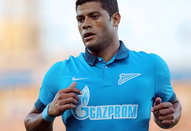 ITAR-TASS: ST. PETERSBURG, RUSSIA. AUGUST 6, 2014. Zenit s Hulk looks on in the second leg of the 2014 15 Season UEFA Champions League Third Qualifiying Round football match against AEL Limassol at Petrovsky Stadium. FC Zenit won the game 3:0.  RE14C511