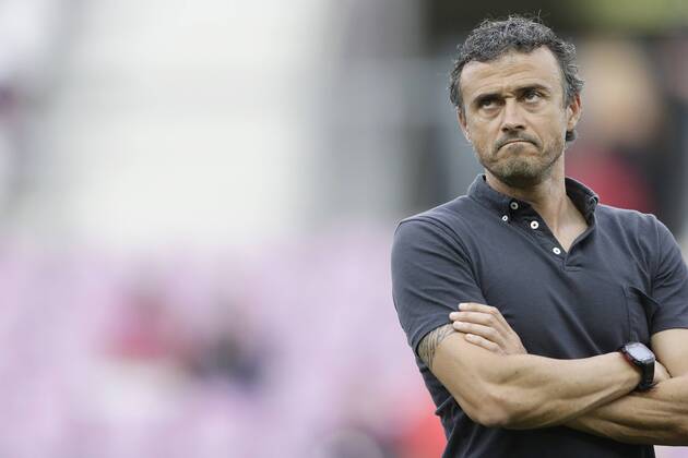 coach Luis Enrique Martinez Garcia of FC Barcelona during the friendly match between Napoli and FC Barcelona at Stade de Geneve on august 6, 2014 in Geneva, Switzerland Napoli v FC Barcelona Friendly 2014 2015 xVIxLaurensxLindhoutxIVx 2495743