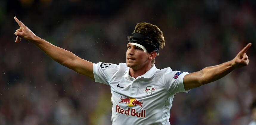 SOCCER - CL, RBS vs Malmö SALZBURG,AUSTRIA,19.AUG.14 - SOCCER - UEFA Champions League, play off, Red Bull Salzburg vs Malmö FF. Image shows the rejoicing of Franz Schiemer (RBS). 