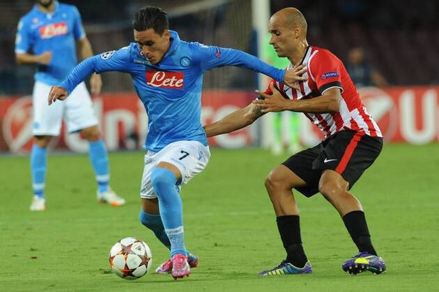 Aug. 19, 2014 - Naples, Italy - Jose Callejon during the UEFA Champions League Qualifying Play Off First Leg match between SSC Napoli and Athletic Club Bilbao Football Soccer at Stadio San Paolo on August 19, 2014 in Naples, Italy. SSC Napoli and Athletic Club Bilbao - UEFA Champions League Qualifying Play Off First Leg  - ZUMAn23
