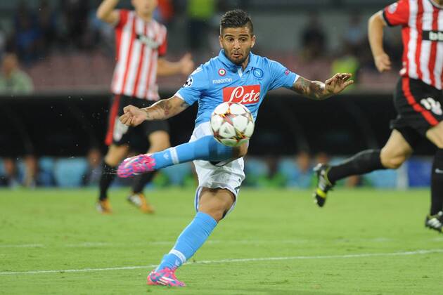 Aug. 19, 2014 - Naples, Italy - Lorenzo Insigne during the UEFA Champions League Qualifying Play Off First Leg match between SSC Napoli and Athletic Club Bilbao Football Soccer at Stadio San Paolo on August 19, 2014 in Naples, Italy. SSC Napoli and Athletic Club Bilbao - UEFA Champions League Qualifying Play Off First Leg  - ZUMAn23
