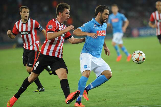 Aug. 19, 2014 - Naples, Italy - Gonzalo Higuain during the UEFA Champions League Qualifying Play Off First Leg match between SSC Napoli and Athletic Club Bilbao Football Soccer at Stadio San Paolo on August 19, 2014 in Naples, Italy. SSC Napoli and Athletic Club Bilbao - UEFA Champions League Qualifying Play Off First Leg  - ZUMAn23