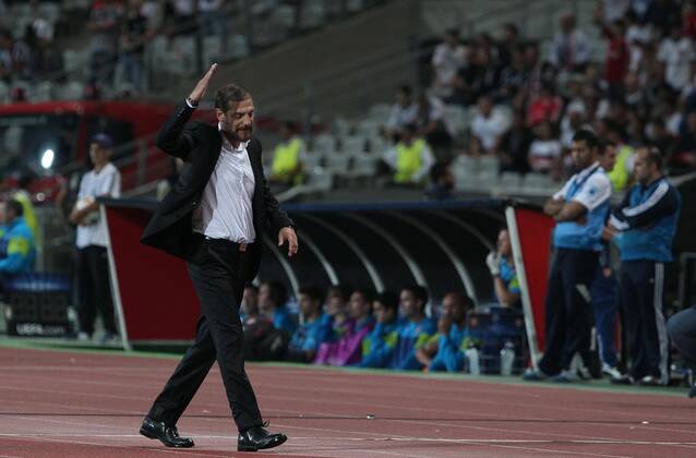 UEFA Champions League playoff first leg match match between Besiktas and Arsenal at Olympic stadium in istanbul 19 august 2014. Score: Besiktas 0 - Arsenal 0 Pictured: Coach Slaven Bilic of Besiktas.