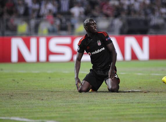 UEFA Champions League playoff first leg match match between Besiktas and Arsenal at Olympic stadium in istanbul 19 august 2014. Score: Besiktas 0 - Arsenal 0 Pictured: Demba Ba of Besiktas.