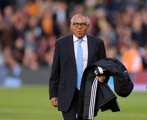 Fulham s Felix Magath looks on - Sky Bet Championship - Fulham vs Wolverhampton Wanderers - Craven Cottage - London - England - 20th August 2014 - Picture David Klein Sportimage EDITORIAL USE ONLY. No use with unauthorised audio, video, data, fixture lists, club league logos or live services. Online in-match use limited to 120 images, no video emulation. No use in betting, games or single club league player publications.