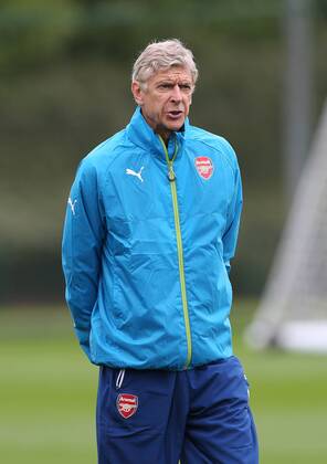 Arsenal s Arsene Wenger during training - Champions League Training - London Colney - London - England - 26th August 2014 - Picture David Klein Sportimage EDITORIAL USE ONLY. No use with unauthorised audio, video, data, fixture lists, club league logos or live services. Online in-match use limited to 120 images, no video emulation. No use in betting, games or single club league player publications.