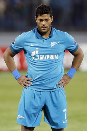 August 26, 2014. - Russia, Saint Petersburg. - UEFA Champions League playoff 2014 15 - FC Zenit Saint Petersburg vs FC Standard Liege, 3:0. In picture: FC Zenit player Hulk (7). PhotoagencyxInterpress 