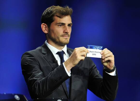 Aug. 28, 2014 - Monte Carlo, Monaco - IKER CASILLAS chosen FC Bayern Munchen, group E during the UEFA Champions League 2014 - 15 Draw at Grimaldi Forum. Soccer 2014 - UEFA Champions League 2014 - 15 Draw.  - ZUMAm11