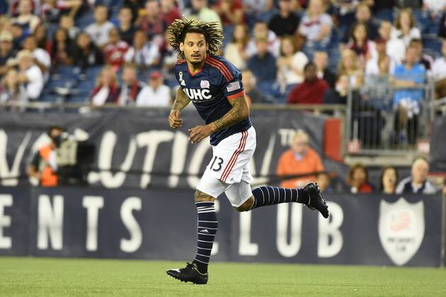 Sept. 7, 2014 - Foxborough, Massachusetts, USA - September 7, 2014 - Foxborough, Massachusetts, U.S. - New England Revolution s Jermaine Jones (13) in game action during the MLS Fussball Herren USA game between Chicago Fire and the New England Revolution held at Gillette Stadium in Foxborough Massachusetts. The Revolution beat the Fire 2-1. Eric Canha CSM MLS Fussball Herren USA 2014: Fire vs Revolution SEP 07 - ZUMAc04