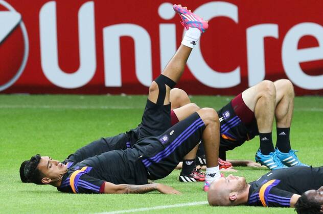 Anderlecht s Matias Suarez pictured during a training session of Belgian soccer team RSC Anderlecht in the Tuk Telekom Arena in Istanbul, Monday 15 September 2014. VIRGINIExLEFOUR  premiumd 22001