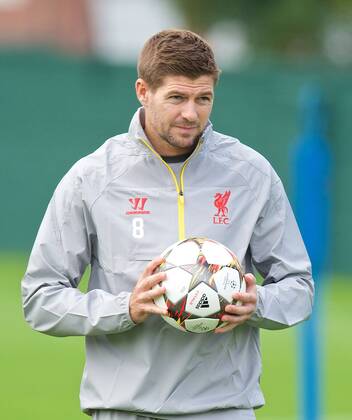 PROPAGANDA20140915 Football - soccer: UEFA Champions League, Liverpool FC , Liverpool s captain Steven Gerrard during training at Melwood .xHOCHxZWEIx xPropagandax 